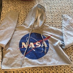 Cropped NASA hoodie